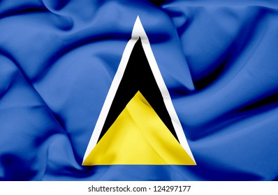 St Lucia waving flag