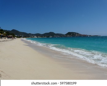 St Maarten, Beautiful Simpson Bay Beach Near Princess Juliana International Airport