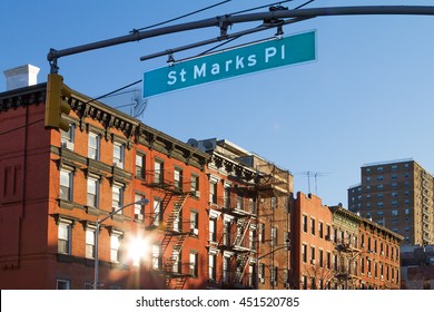 St Marks Place Street Scene In Manhattan, New York City