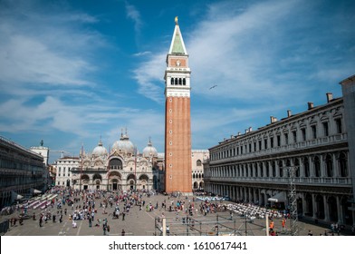 St Mark's Square and St Mark's church in Venice Island