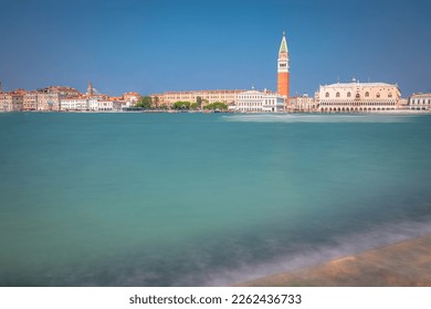 St. Mark's Square from San Giorgio Maggiore island and Grand canal, Venice