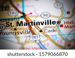 St. Martinville. Louisiana. USA on a map