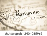 St. MArtinville. Louisiana. USA on a geography map