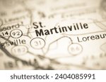 St. Martinville. Louisiana. USA on a geography map