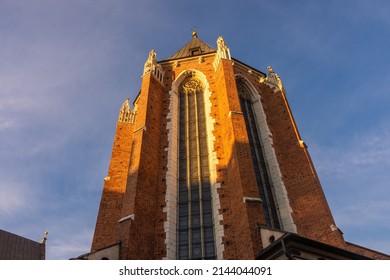 St Mary Basilica From Behind In Krakow, Poland