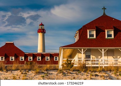 St. Mary By The Sea And The Cape May Point Lighthouse, In Cape May, New Jersey.