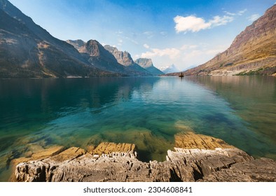 St. Mary Lake at Glacier National Park in Montana