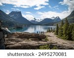 st mary lake, Wild Goose island and Gunsight mountain, Glacier national patrk