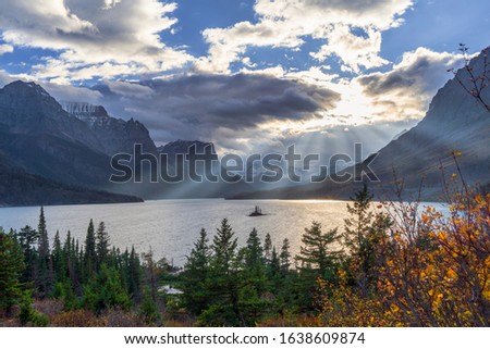 St. Mary Lake and Wild Goose Island, Glacier National Park, Montana, 