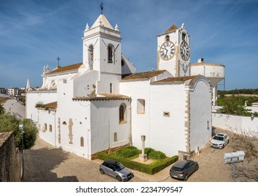 St Marys church, Igreja de Santa Maria do Castelo, Tavira, Algarve, Portugal. Saint Mary Church seen from the castle in Tavira, Southern Portugal