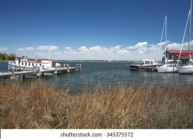 St Michael's Water View At The Chesapeake Bay Maritime Museum In Maryland.