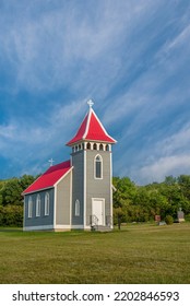 St. Nicholas Anglican Church, also known as Little Church in the Valley, near Craven, SK - Shutterstock ID 2202846593