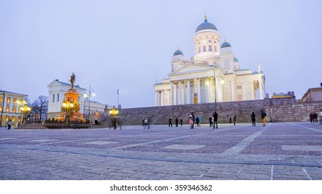 St. Nicholas Cathedral In Helsinki In Winter