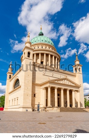 St. Nicholas' church on Market square in center of Potsdam, Germany
