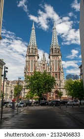 St. Nicholas Roman Catholic Church At Sunny Spring Day In Kyiv, May 2021