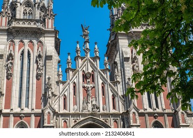 St. Nicholas Roman Catholic Church At Sunny Spring Day In Kyiv, May 2021