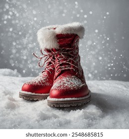 St Nick's boots are solid, dark calfskin with a polished sparkle, worked for a really long time, frigid excursions.