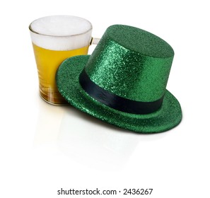 St Paddy's Day Hat and pint of beer - Powered by Shutterstock