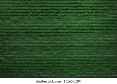 St Patricks Day Green Brick Wall Background.