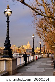 St Paul Cathedral From Southbank, London