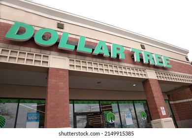 ST PAUL, MINNESOTA USA - APRIL 02, 2022: Dollar Tree  Store.  Lower Prices On Goods And Household Items