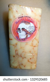 ST PAUL, MINNESOTA / USA - MAY 15, 2016: Package Of Rattle Snake Deer Creek Cheddar Cheese Laced With Tequila And Habanaro Peppers. 