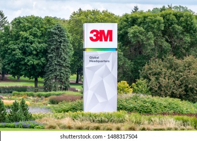 ST PAUL, MN/USA - AUGUST 25, 2019: 3M Minnesota World Corporate Headquarters Building.