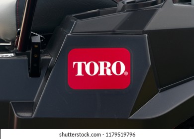 ST. PAUL, MN/USA - AUGUST 29,2018: Toro Riding Lawn Mower Trademark And Logo. The Toro Company Is An American Manufacturer Of Turf Maintenance Equipment.