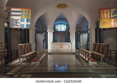 St. Pauls Cathedral, London - October 5 2013: Chapel Of The Order Of The British Empire In The Crypt Of St Paul's Cathedral
