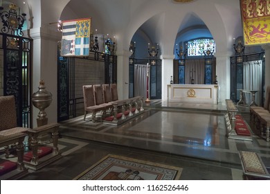 St. Pauls Cathedral, London - October 5 2013: Chapel Of The Order Of The British Empire In The Crypt Of St Paul's Cathedral
