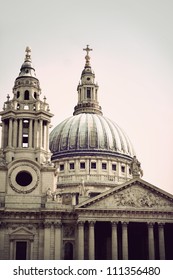 St Pauls Cathedral In London, With Vintage Look
