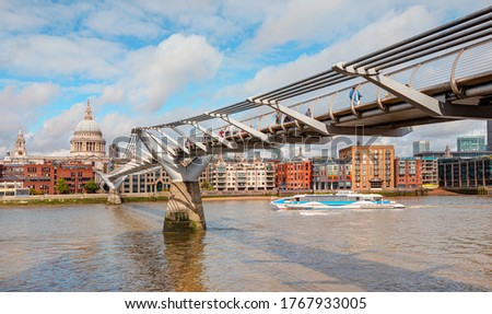 St Pauls Cathedral and Millennium Bridge - London, United Kingdom