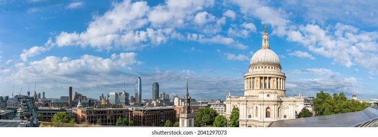 St. Paul's cathedral and skyline of  London. England