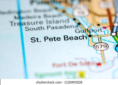 St. Pete Beach. Florida. USA On A Map