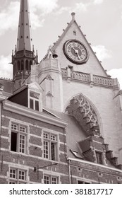 St Peters Church; Leuven; Belgium In Black And White Sepia Tone