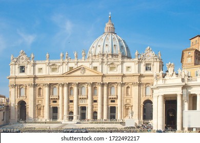 St. Peter's Square (in italian Basilica di San Pietro a Roma) Rome Italy - Shutterstock ID 1722492217