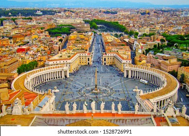 St. Peter's Square in Rome, Italy