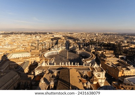 St. Peter's Vatican Square at subset (Rome, Italy)