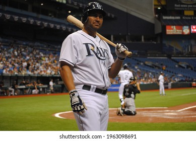 St. Petersburg, FL , United States - March 30, 2011: Tampa Bay Rays Outfielder Johnny Damon On Deck