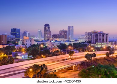 St. Petersburg, Florida, USA Downtown Skyline.