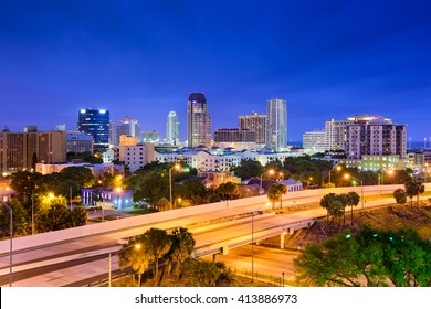 St. Petersburg, Florida, USA Downtown Skyline.