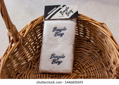 St. Petersburg, Florida / USA - July 2019: A Pair Of Old Bugle Boy Wristbands In Their Original Packaging, Unopened.