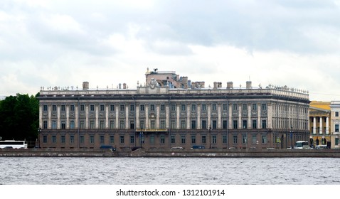 St. Petersburg. Neva. Marble Palace. Russia June 2017