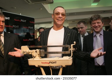 ST. PETERSBURG, RUSSIA, APRIL 13, 2007: Film Star Jean Claude Van Damme Visited St. Petersburg On April 13, 2007 When He Met With A World Champion On 