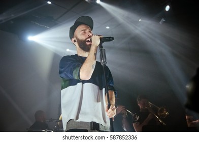 ST. PETERSBURG, RUSSIA — DECEMBER 11, 2013: Concert Of Woodkid (Yoann Lemoine) At The Club Cosmonavt