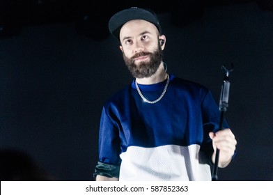 ST. PETERSBURG, RUSSIA — DECEMBER 11, 2013: Concert Of Woodkid (Yoann Lemoine) At The Club Cosmonavt