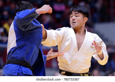 ST. PETERSBURG, RUSSIA - DECEMBER 16, 2017: Final Fight Soichi Hashimoto, Japan (white) Vs Lasha Shavdatuashvili, Georgia During Judo World Masters Tour. Hashimoto Won Gold Medal