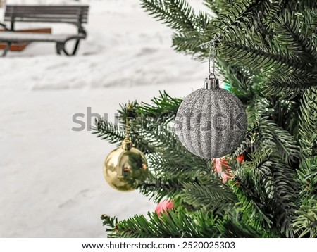 Image, Stock Photo Avenue of fir trees clear sky 3d render
