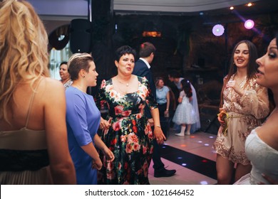 ST PETERSBURG, RUSSIA - JULY 22, 2017: Wedding Event. People and Guests of Newlyweds are Celebrating a Wedding in Restaurant - Shutterstock ID 1021646452