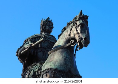 St. Petersburg, Russia - May, 2022 
 Part Of Bronze Equestrian Monument Of Peter The Great, 18th-century Work Of Rastrelli. St. Petersburg, Russia